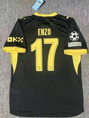 Enzo Fernandez Away 2026 27 Jersey Black Soccer